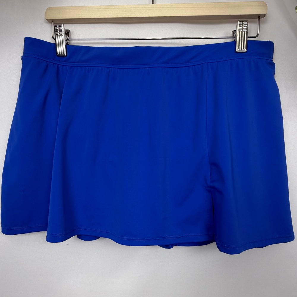 American Beach Maurices Royal Blue Swim Skirt Built-in Brief Size L